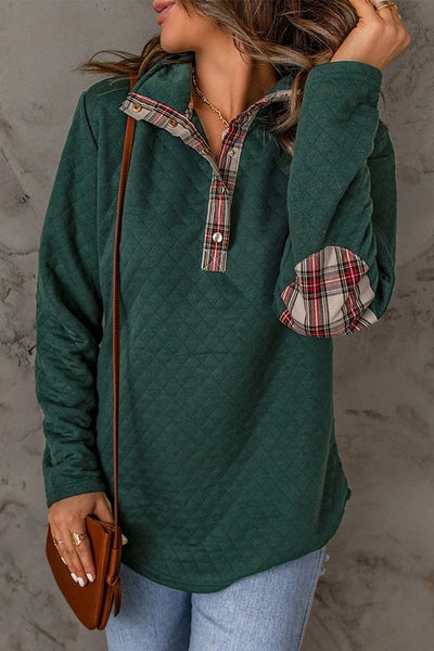 Plaid Elbow Patch Sweater